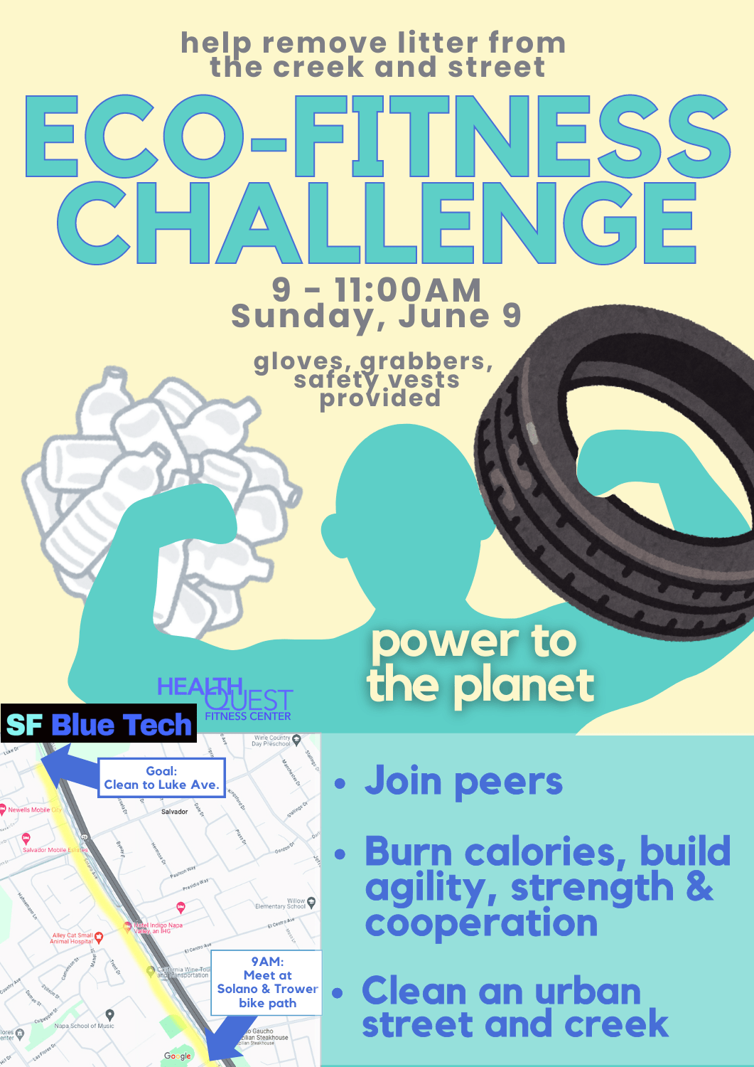 cleanup SF Blue Tech community creek and road litter pick- up