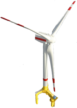 offshore wind energy power for California turbines in ocean fixed surface deep water
